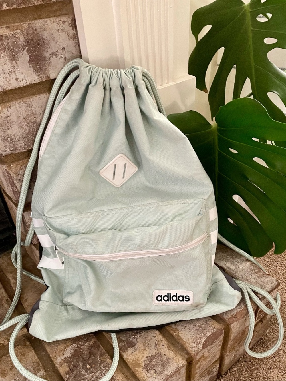 Adidas Classic 3S Sackpack (Drawstring Backpack), light Mint Green